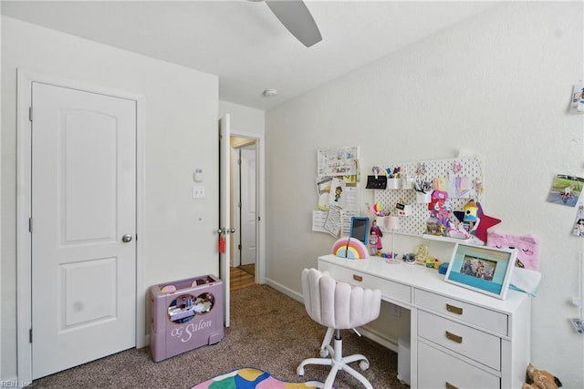 office space featuring carpet floors
