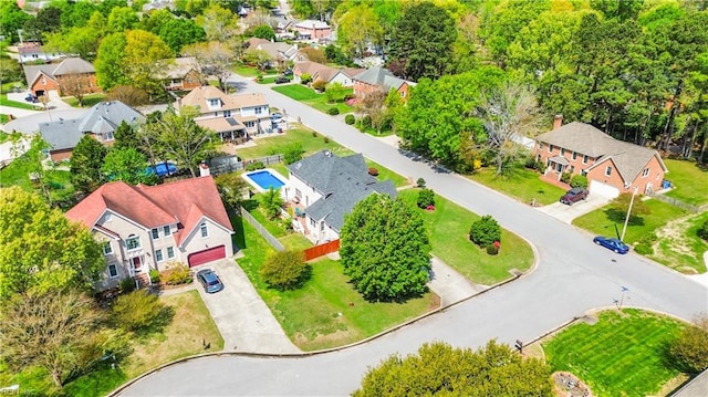 birds eye view of property featuring a residential view