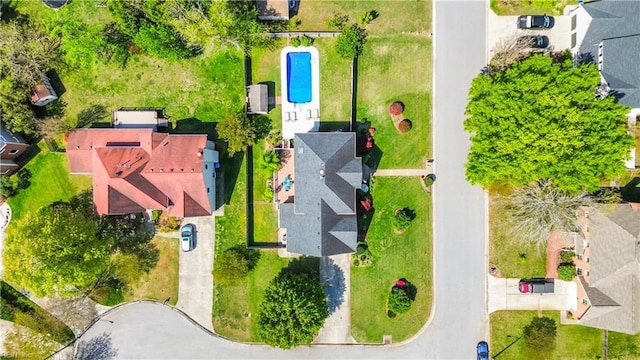 aerial view featuring a residential view