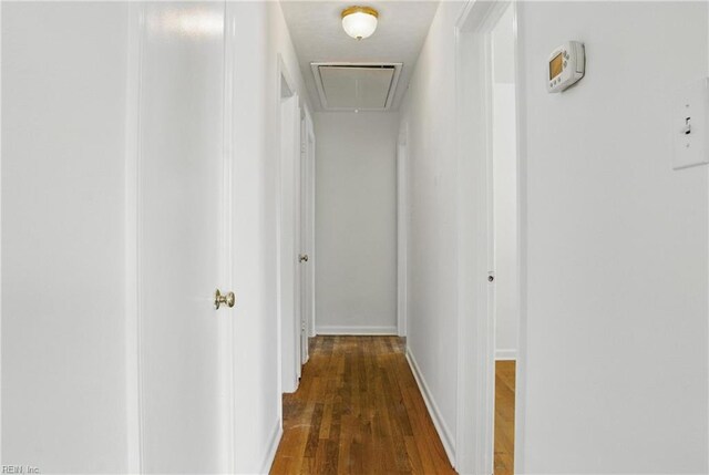 1619 Linden Ave, Chesapeake, VA 23325 - corridor featuring attic access, wood finished floors, and baseboards