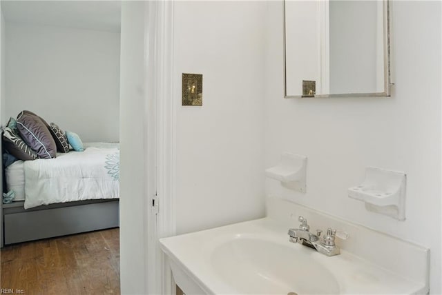 1619 Linden Ave, Chesapeake, VA 23325 - bathroom with a sink and wood finished floors