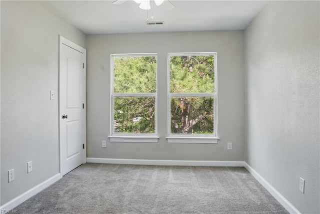 1612 Nansemond Pkwy, Suffolk, VA 23434 - empty room featuring baseboards, visible vents, ceiling fan, and carpet