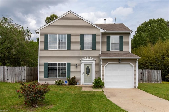 512 Magistrate Ln, Newport News, VA 23608 - view of front of house with fence, driveway, and a front yard