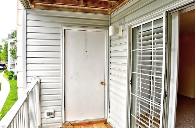 view of doorway to property