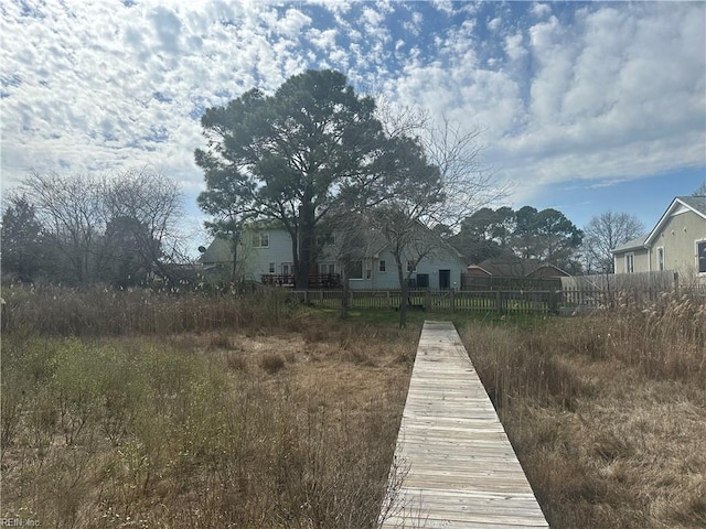 dock area featuring fence
