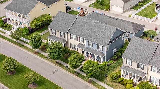 drone / aerial view featuring a residential view