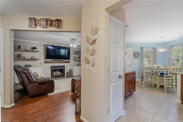 hallway with baseboards