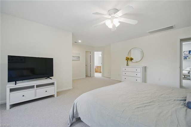 408 Leffler Ln, Virginia Beach, VA 23452 - bedroom featuring visible vents, a ceiling fan, carpet flooring, and baseboards