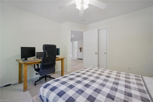 408 Leffler Ln, Virginia Beach, VA 23452 - carpeted bedroom with a ceiling fan and baseboards