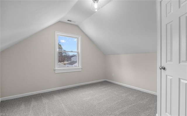 9254 Marlow Ave, Norfolk, VA 23503 - bonus room with visible vents, carpet, baseboards, and lofted ceiling