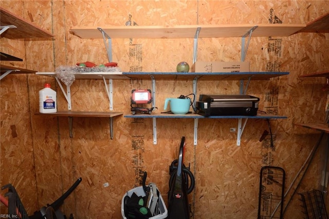 view of storage area