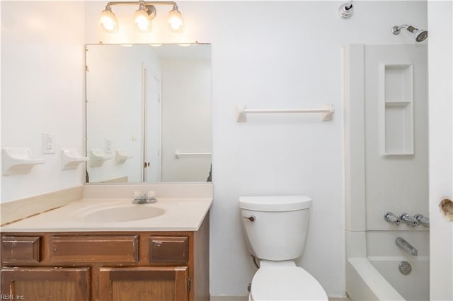 1103 Black Duck Ct, Virginia Beach, VA 23451 - bathroom with vanity, washtub / shower combination, and toilet