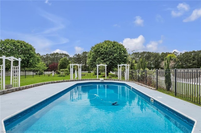 157 Pier Lndg, South Mills, NC 27976 - view of swimming pool featuring a lawn, fence, and a fenced in pool