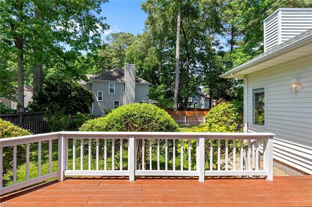 deck with fence