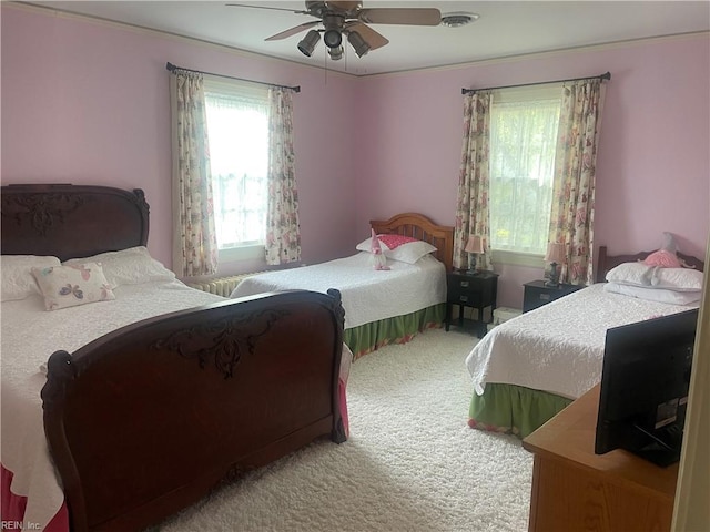 114 Thomas St, Smithfield, VA 23430 - carpeted bedroom with a ceiling fan
