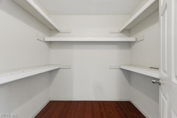 2 Sarfan Dr, Hampton, VA 23664 - walk in closet with dark wood-style flooring