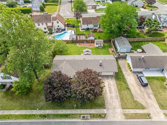 birds eye view of property featuring a residential view