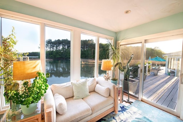 12 Rudee Ave, Virginia Beach, VA 23451 - sunroom featuring plenty of natural light and a water view