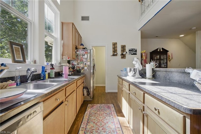 422 New London Pl, Virginia Beach, VA 23454 - kitchen with a sink, a healthy amount of sunlight, visible vents, and dishwasher