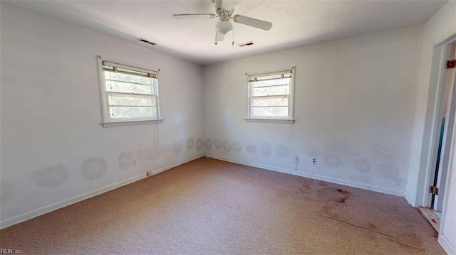 3702 Nansemond Pkwy, Suffolk, VA 23435 - empty room featuring carpet, ceiling fan, and baseboards
