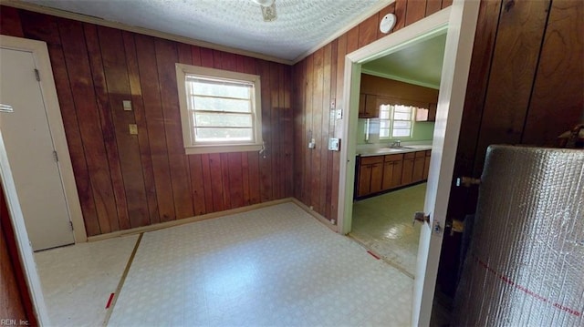 3702 Nansemond Pkwy, Suffolk, VA 23435 - entryway featuring ornamental molding, wooden walls, and baseboards