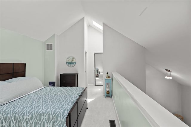 403 Harbour Pt Unit 305, Virginia Beach, VA 23451 - bedroom featuring light colored carpet, visible vents, and high vaulted ceiling