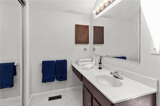 403 Harbour Pt Unit 305, Virginia Beach, VA 23451 - bathroom featuring vanity, baseboards, and visible vents