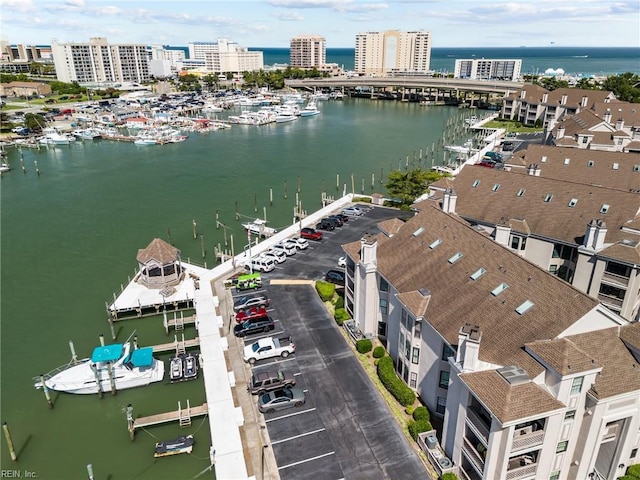 403 Harbour Pt Unit 305, Virginia Beach, VA 23451 - birds eye view of property featuring a water view
