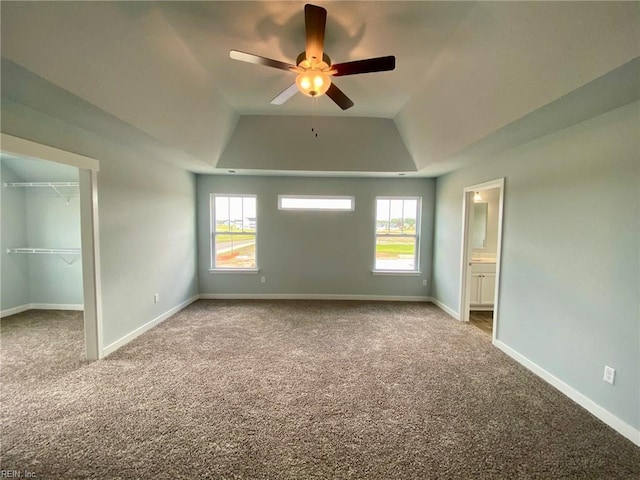 MM Savannah, Virginia Beach, VA 23456 - unfurnished bedroom featuring carpet floors, a tray ceiling, a spacious closet, and baseboards
