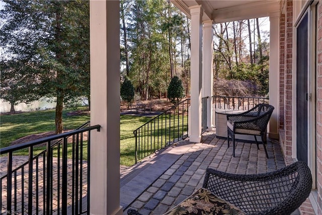 exterior space with a porch