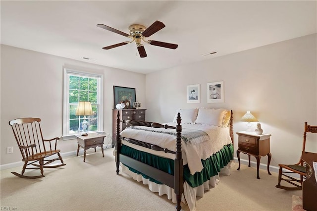 20639 Creekside Dr, Smithfield, VA 23430 - bedroom with visible vents, baseboards, and light carpet