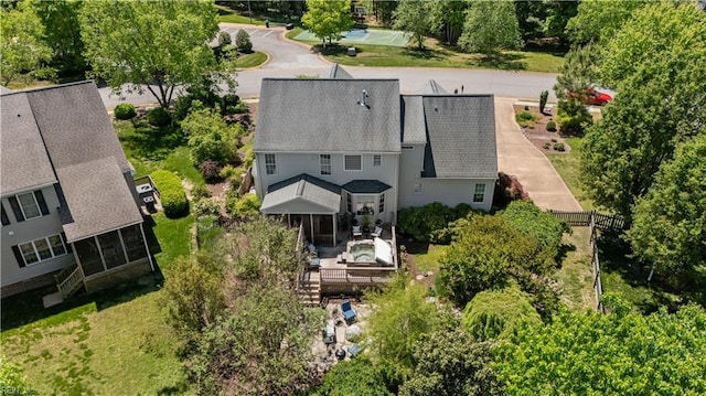birds eye view of property