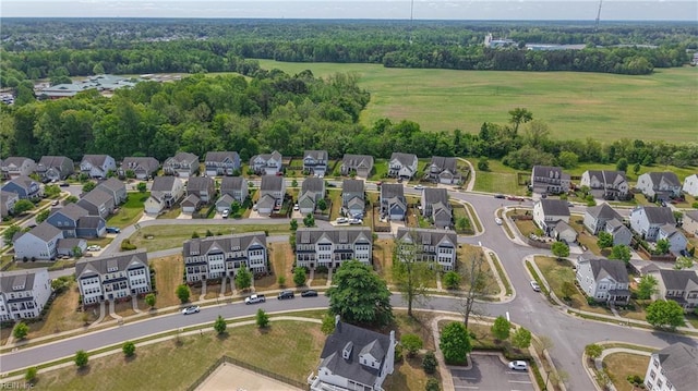 drone / aerial view with a residential view