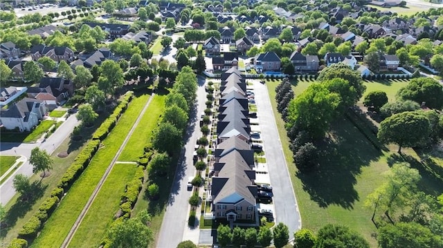 drone / aerial view with a residential view