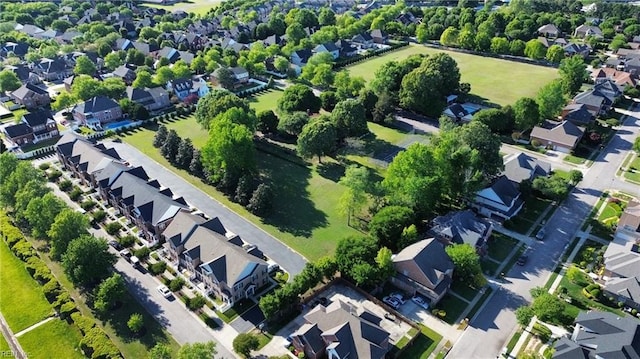 drone / aerial view with a residential view