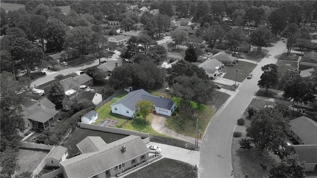 bird's eye view with a residential view