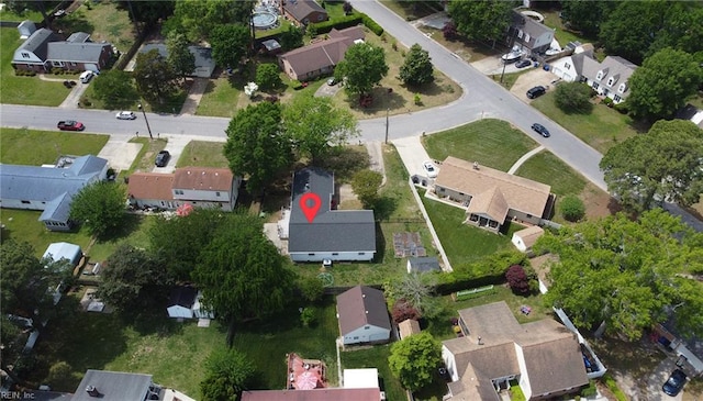 aerial view featuring a residential view