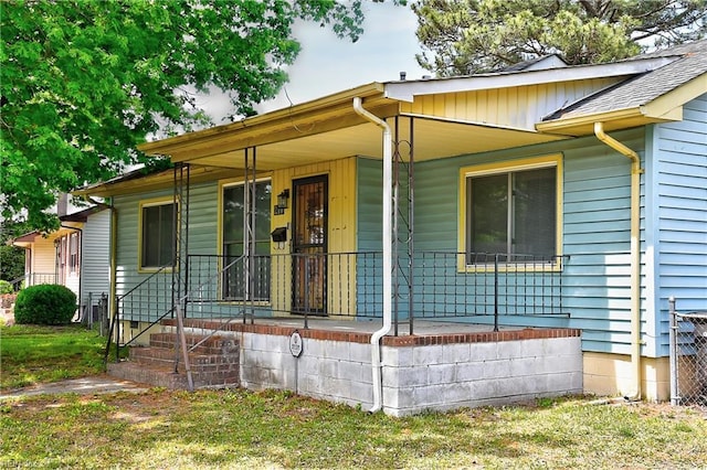 view of front facade with a porch