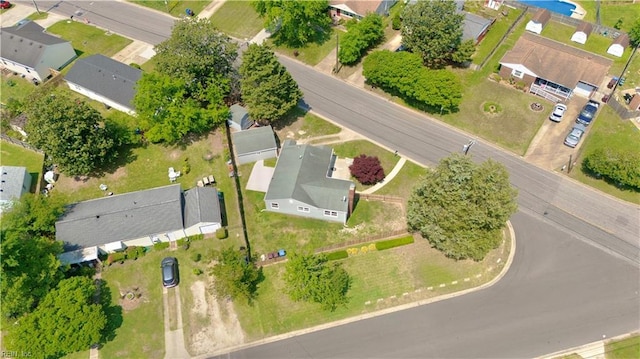 aerial view with a residential view