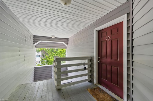 view of doorway to property