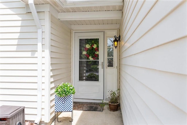 view of doorway to property