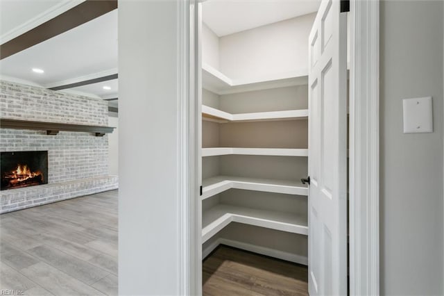 view of storage area