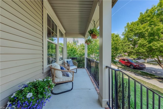balcony with a porch