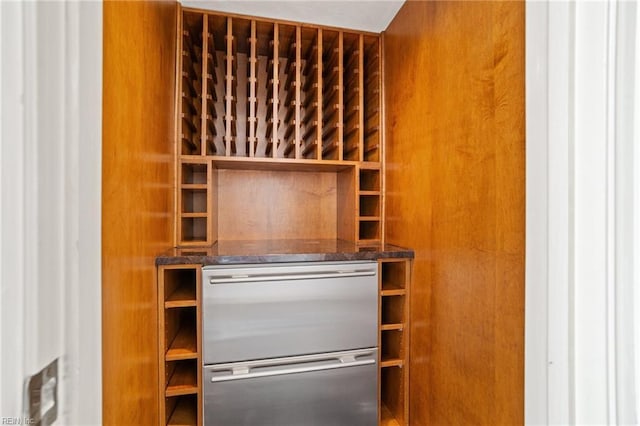 view of wine room