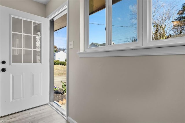 entryway featuring wood finished floors