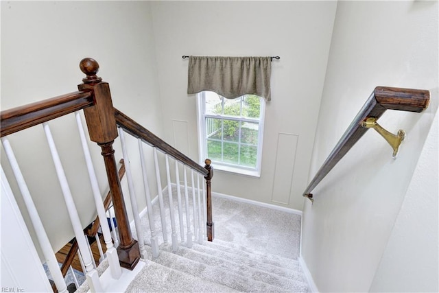 109 Van Curen Ct, Yorktown, VA 23693 - stairs with baseboards and carpet