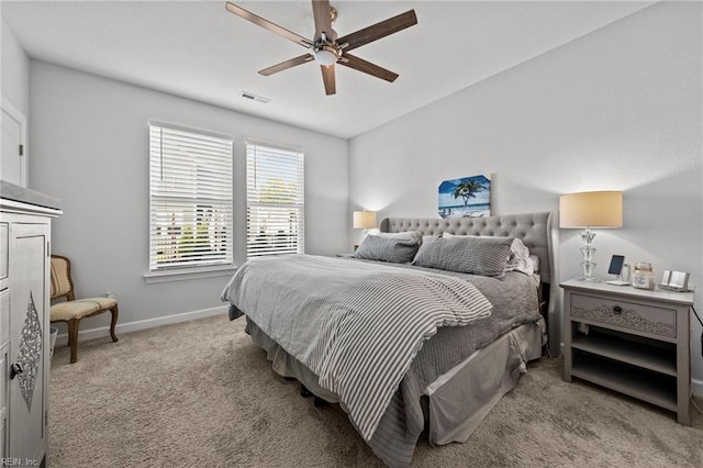 2848 Kingsfield Dr, Virginia Beach, VA 23456 - bedroom featuring visible vents, a ceiling fan, carpet, and baseboards