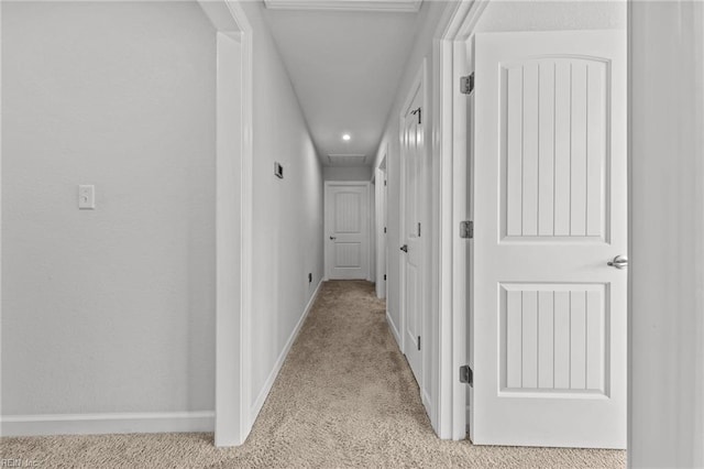 2848 Kingsfield Dr, Virginia Beach, VA 23456 - hallway with recessed lighting, baseboards, and light colored carpet