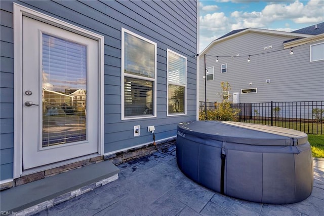 2848 Kingsfield Dr, Virginia Beach, VA 23456 - view of patio / terrace with a hot tub and fence