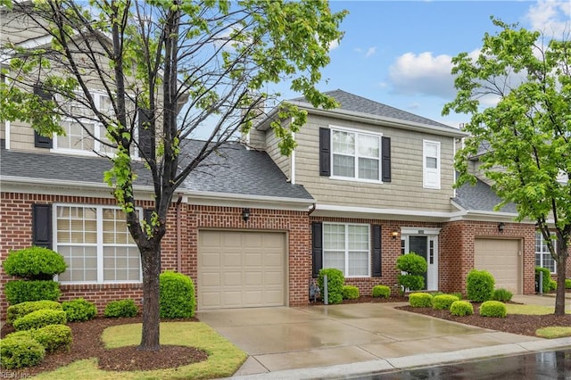 5324 Tamworth Pl, Virginia Beach, VA 23455 - view of front of house with concrete driveway, brick siding, and an attached garage